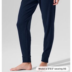 ALO Yoga Deep Blue Ribbed Joggers